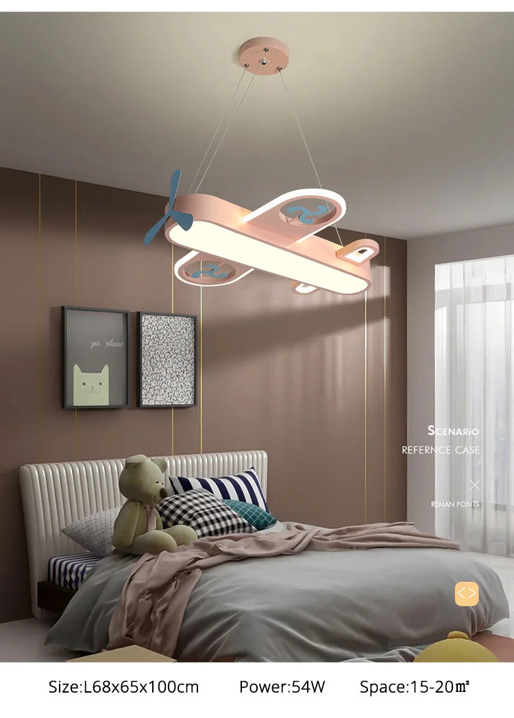Modern Pink blue chandelier Led deco designer aircraft lamp