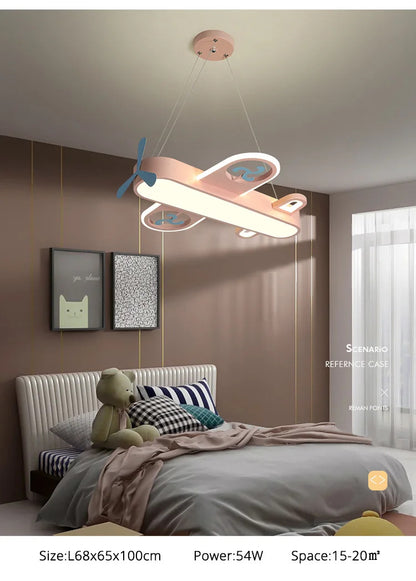 Modern Pink blue chandelier Led deco designer aircraft lamp