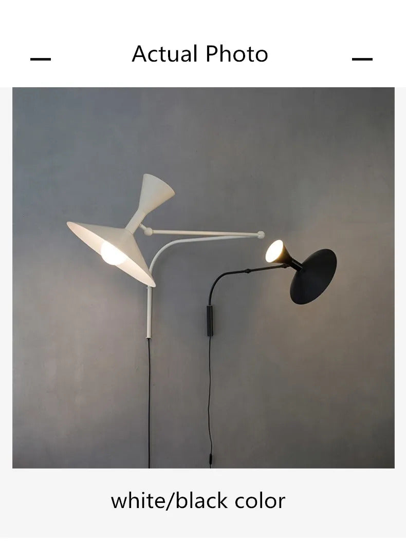 Modern Minimalist Wall Light LED Marseille Italian Designer Swing Arm Adjustable Wall lamp