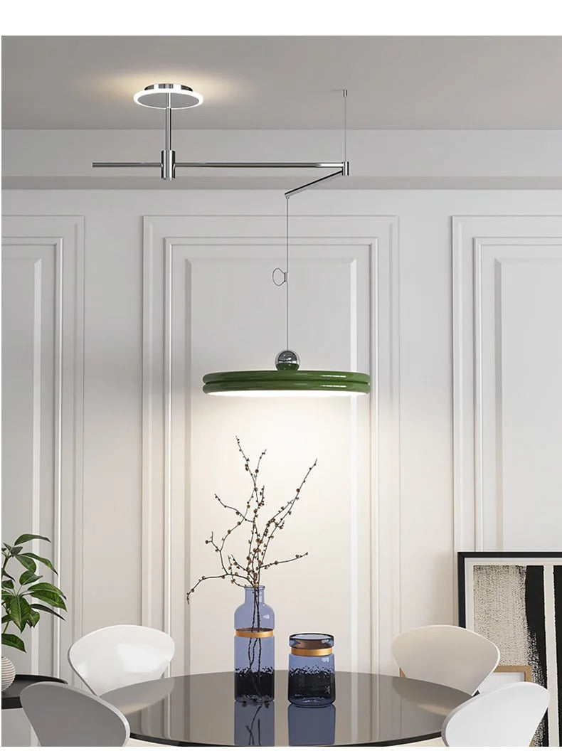 Dining table light modern chandelier Round Reading Desk Light