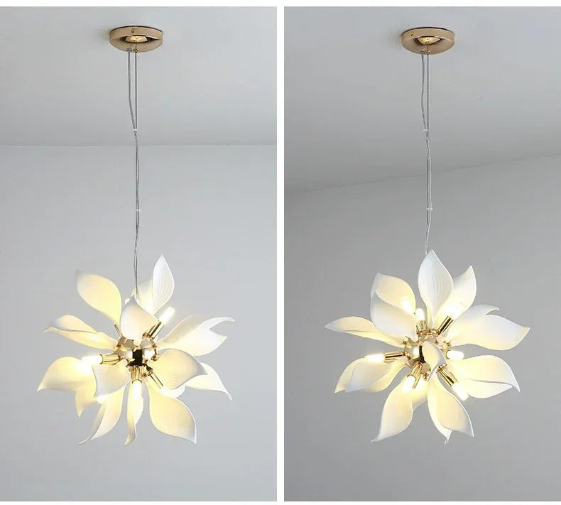 Nordic Petal chandelier Luxury Ceramic Pendant Lamp