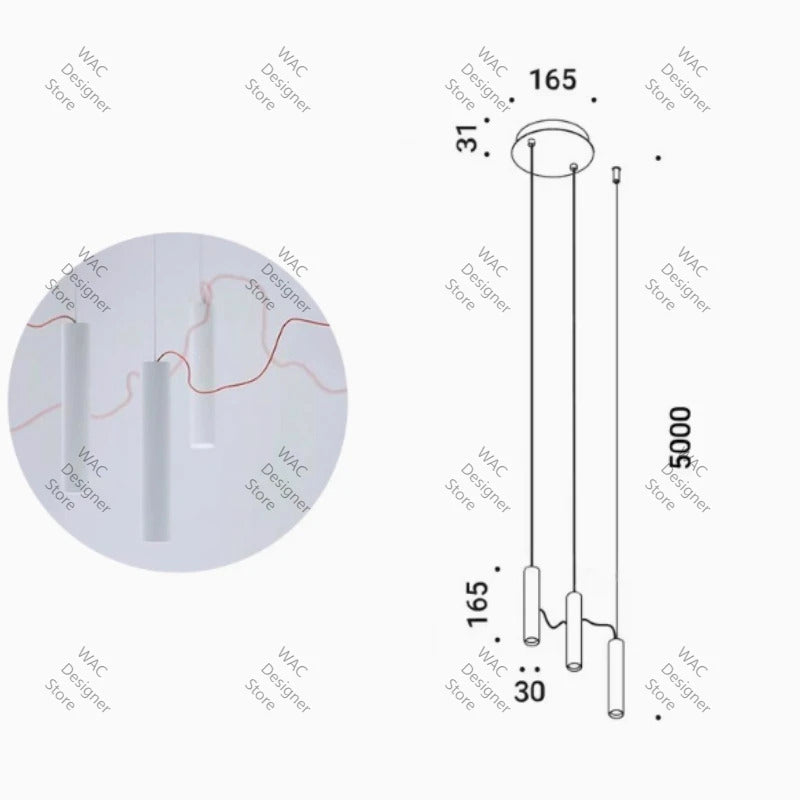 Simbiosi Suspension pendant Lamp Italian Combination spot Light