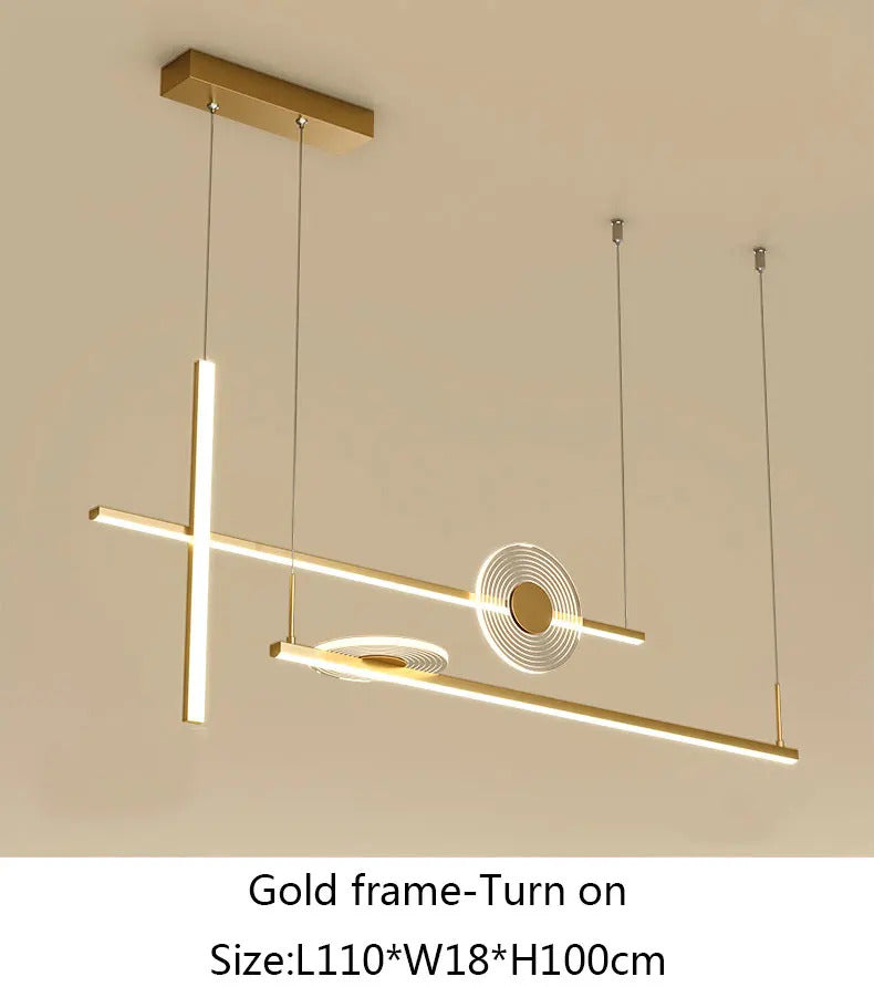 Modern black chandelier Led Nordic design minimalist acrylic lamp