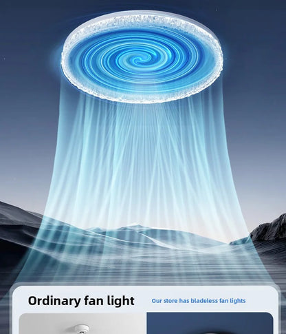 Light Luxury Bladeless Fan Light Modern Minimalist Creative Room Ceiling Light