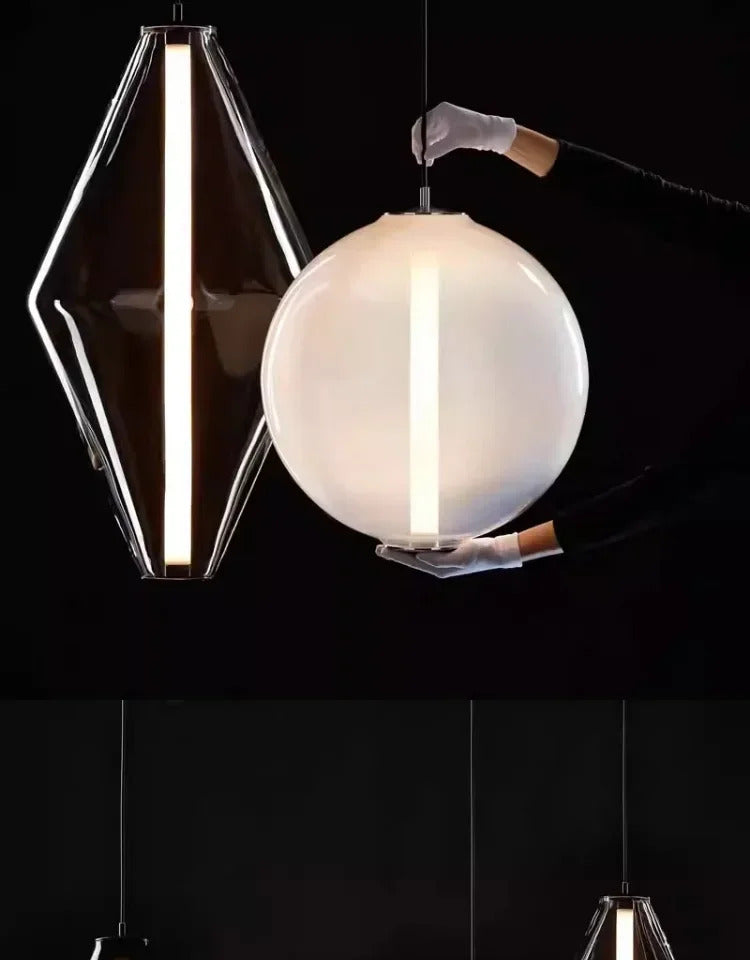 Nordic Minimalist Restaurant  LED Pendant Light Modern Designer Glass Pendant Light