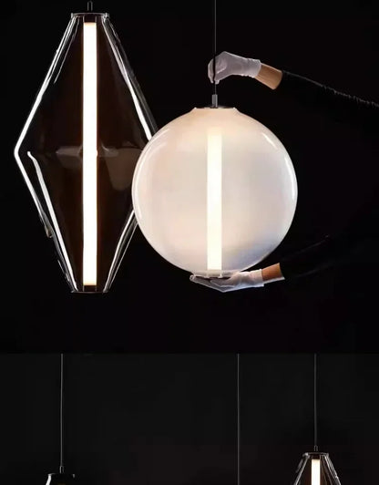 Nordic Minimalist Restaurant  LED Pendant Light Modern Designer Glass Pendant Light