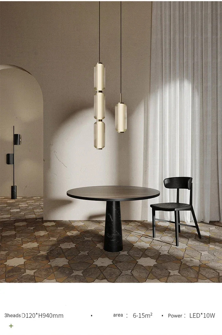 Nordic Glass Chandelier Hotel Living Room Chandelier High-grade Restaurant Staircase Combination Home decor Long Pendant Lights