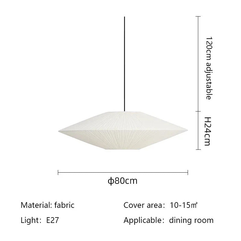 Brera Pendant Lamp Japanese Fabric Pendant Lamp Creative Dining Room B&B Ceiling Chandelier