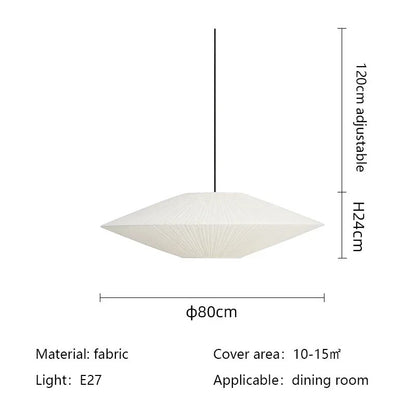 Brera Pendant Lamp Japanese Fabric Pendant Lamp Creative Dining Room B&B Ceiling Chandelier