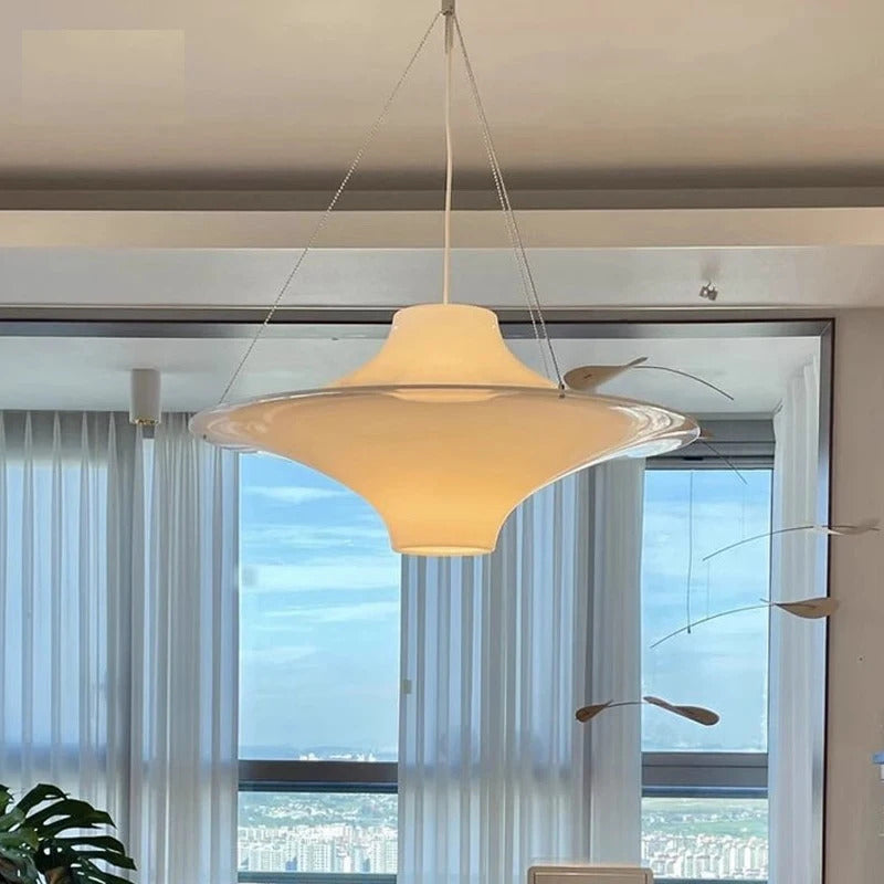 Modern Cream UFO Pendant Lights Nordic Design Dining Table Hanging Chandelier