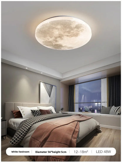 Lunar LED Ceiling Light Minimalist Bedroom Kitchen Balcony Decor Lighting Fixture