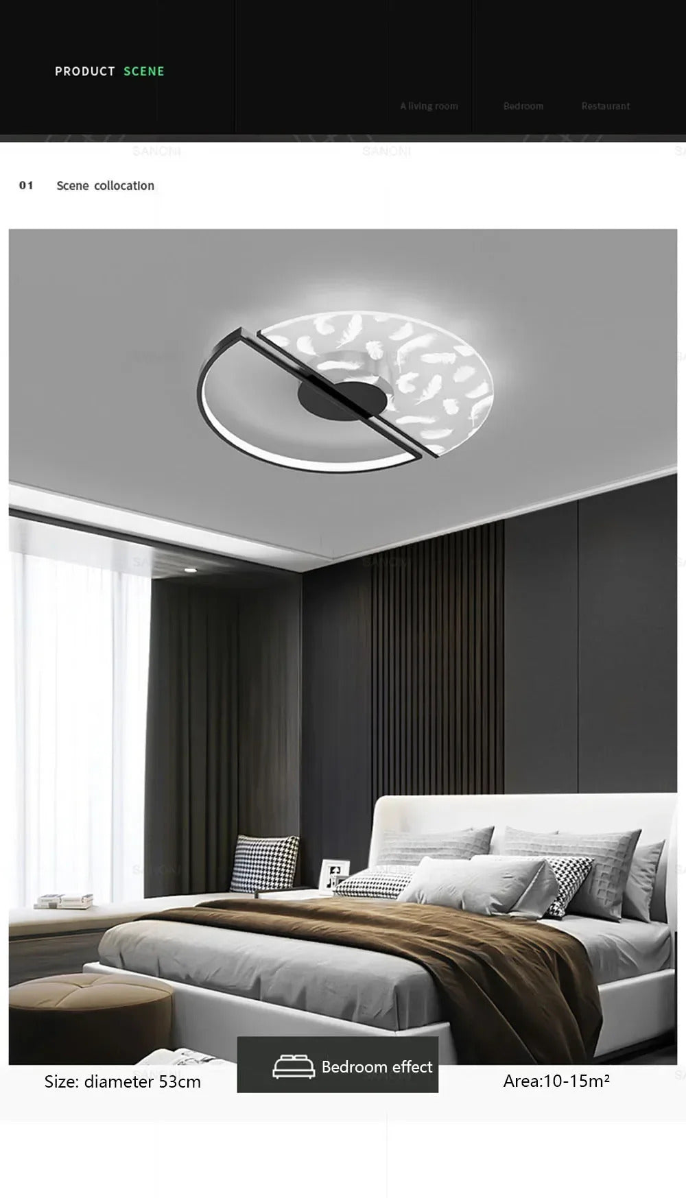 Modern LED Ceiling Lamp For Dining Room Bedroom Aisle Ceiling Light