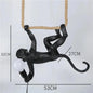 Resin chameleon pendant light Retro Hemp Rope Monkey Pendant Lamp