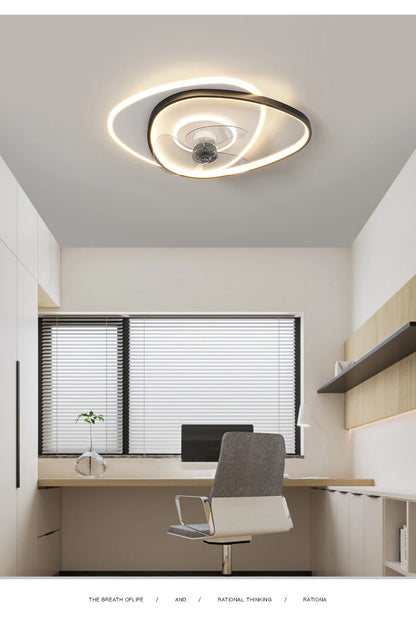 Electric Fan Light Modern LED Ceiling Lamp Living Room Light