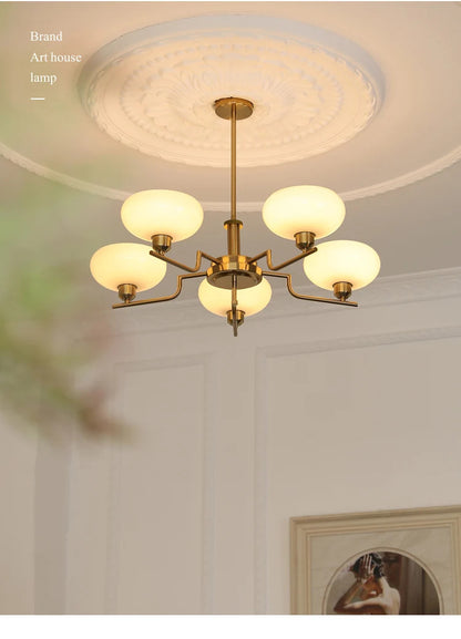 Mid century Bauhaus Chandeliers French Cream Style Pendant Lights