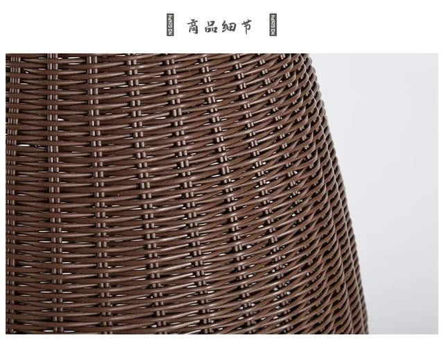 Natural handmade rattan floor lamp Japanese Outdoor waterproof Garden standing lamp