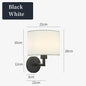 Bedside Wall Lamp LED Fabric Lampshade With 3W 360° Rotation Spotlight Reading lights