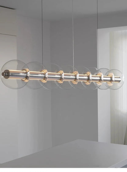 Italian Glass Bubble Pendant Light Dining Room Table Luce Sferica Glass Linear Lights Chandelier for Kitchen Island Bar Counter