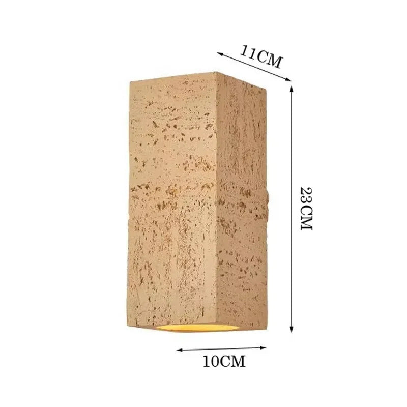 Nordic cave stone wall lamp Square outdoor Wall Lamp Cement Sconce Light LED