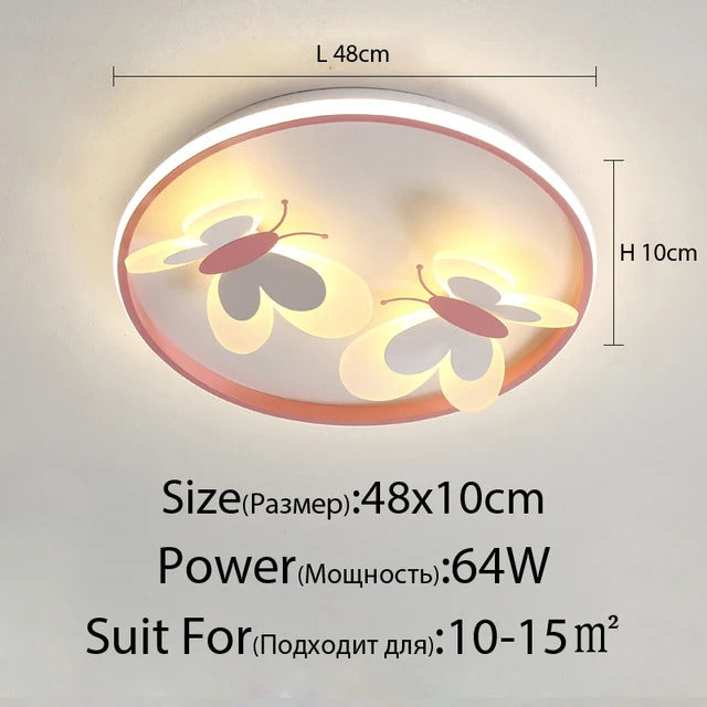 Butterfly ceiling lamp Children Room Indoor bedroom lamp