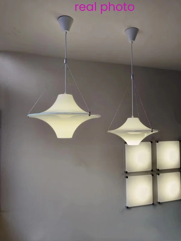 Modern Cream UFO Pendant Lights Nordic Design Dining Table Hanging Chandelier
