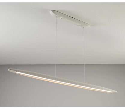 Minimalist Long Strip Wabi Sabi Dining Room Pendant Lamp Tea Bar Cafe LED Ceiling Chandelier