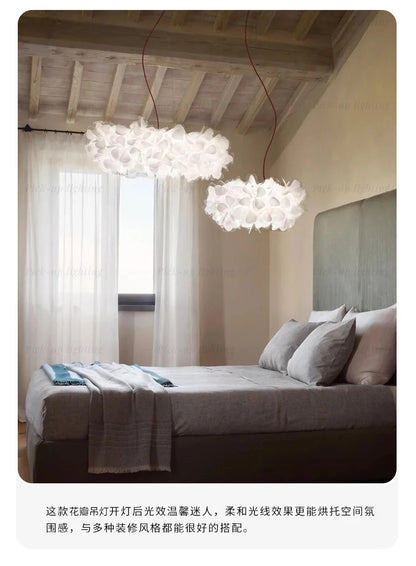 Italian Art Flower Petal Style Pendant light Nordic Clouds Led Chandelier