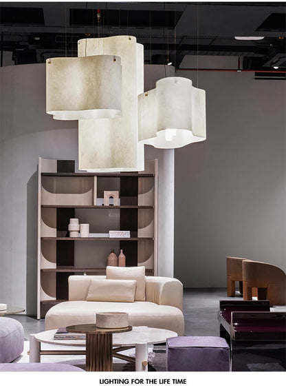 Nuvola Cloud Pendant Lamp Designer Hand-made Curved Fabric Lamp