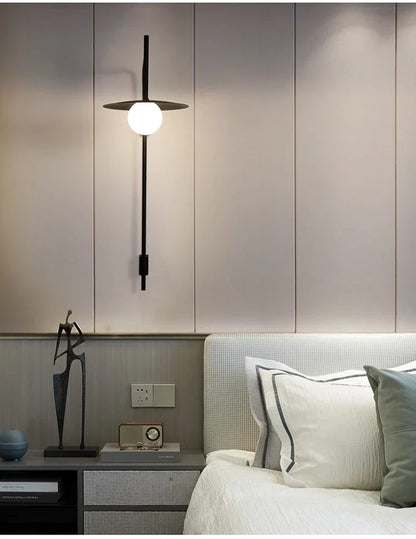 Nordic wall light living room Modern Minimalist Creative mirror wall Wall Lamp