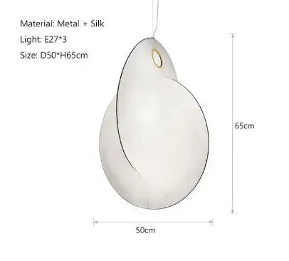 Janpanses Silk Chandelier Overlap Pendant lamp