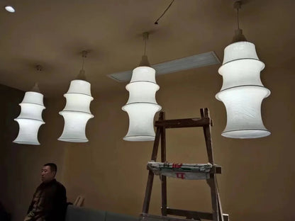 Nordic Minimalist Fabric Wabi Sabi Led Pendant Lights Bedroom Corner Bedside Lamp