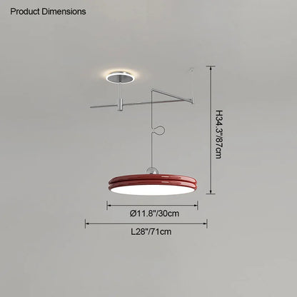 Dining table light modern chandelier Round Reading Desk Light