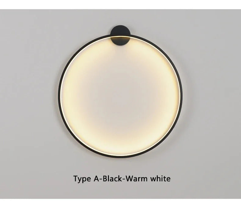 Nordic Minimalist Circle Background LED Wall Lamp Modern sofa background wall lights