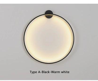 Nordic Minimalist Circle Background LED Wall Lamp Modern sofa background wall lights