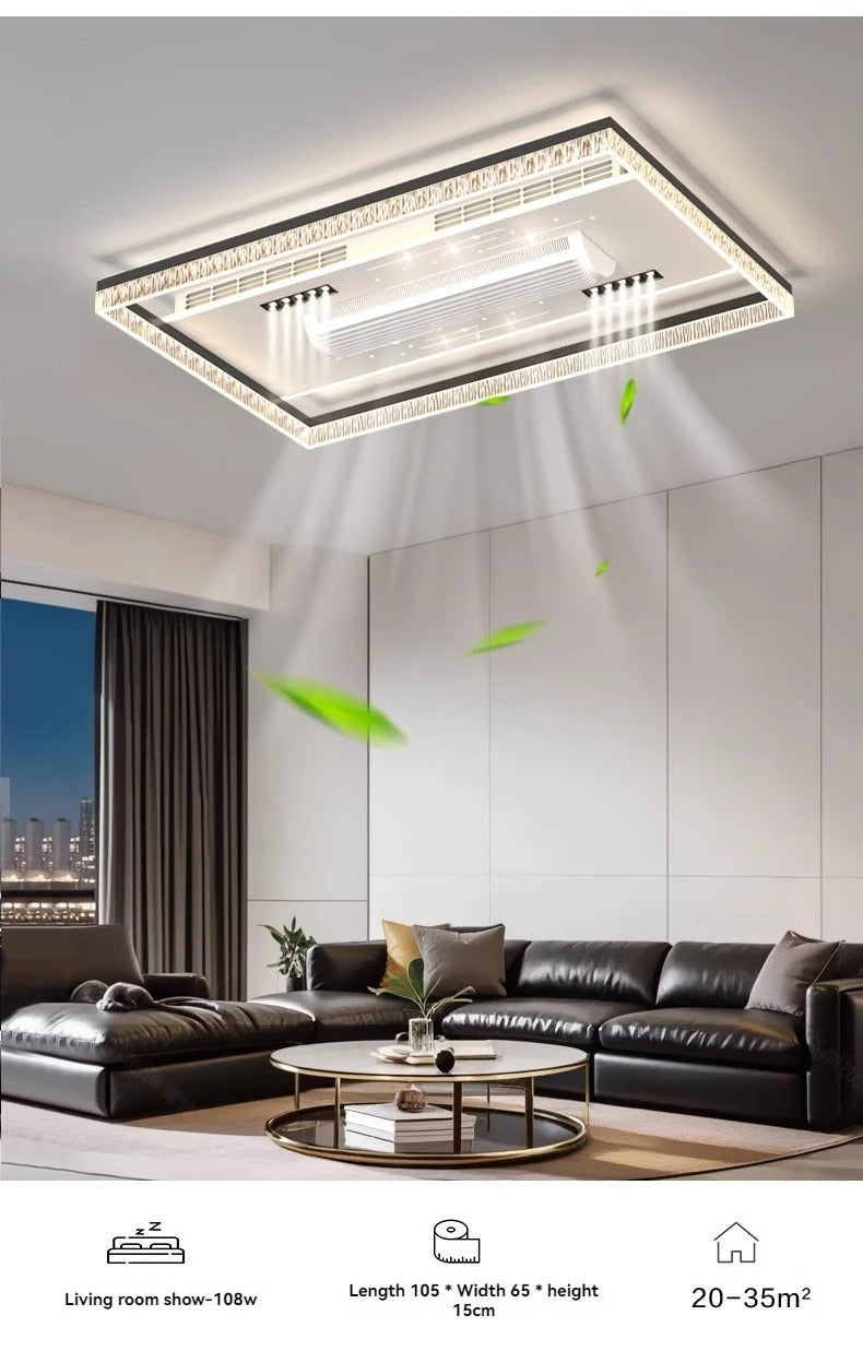 Ceiling Fan Light Invisible Bladeless Ceiling Lamp With Remote Control