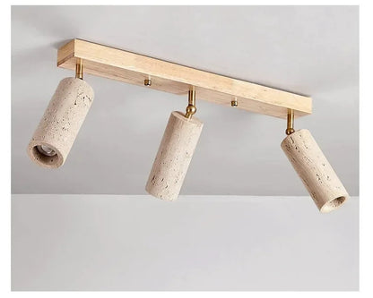 Yellow Travertine Ceiling Lamp for Bedroom Home Decor Lighting Fixtures