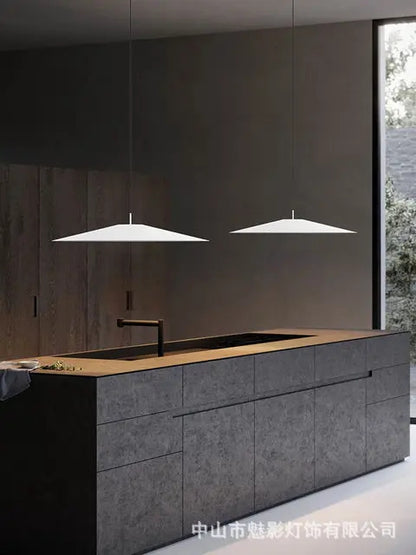 Minimalist black Flying Saucer Pendant lamp led round dining lamp