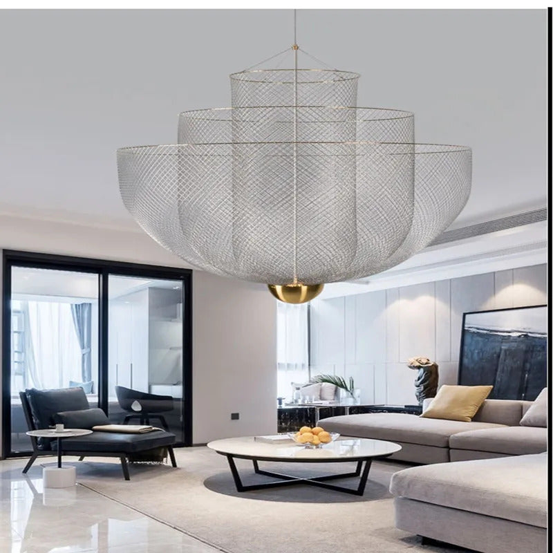 Designer Metal Cage Chandelier Modern Meshmatics Chandelier