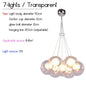 Nordic LED Bubble Lamp Chandelier Modern Clear Glass Ball Suspension Lamp