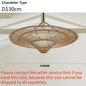 Large Wicker Pendant Lamp Wabi Sabi Style Rattan Chandelier
