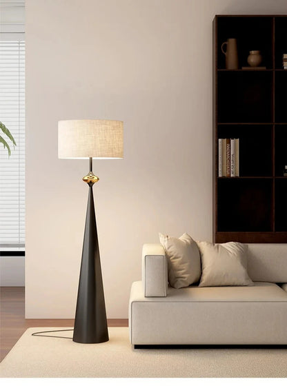 Wabi-sabi Floor Lamp Cloth Cover Art Decorative Bedroom Bedside Floor Light