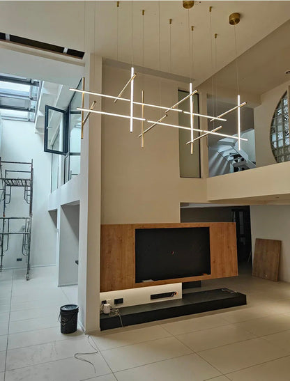 Coordinates Chandelier Modern LED Linear Ceiling Chandelier