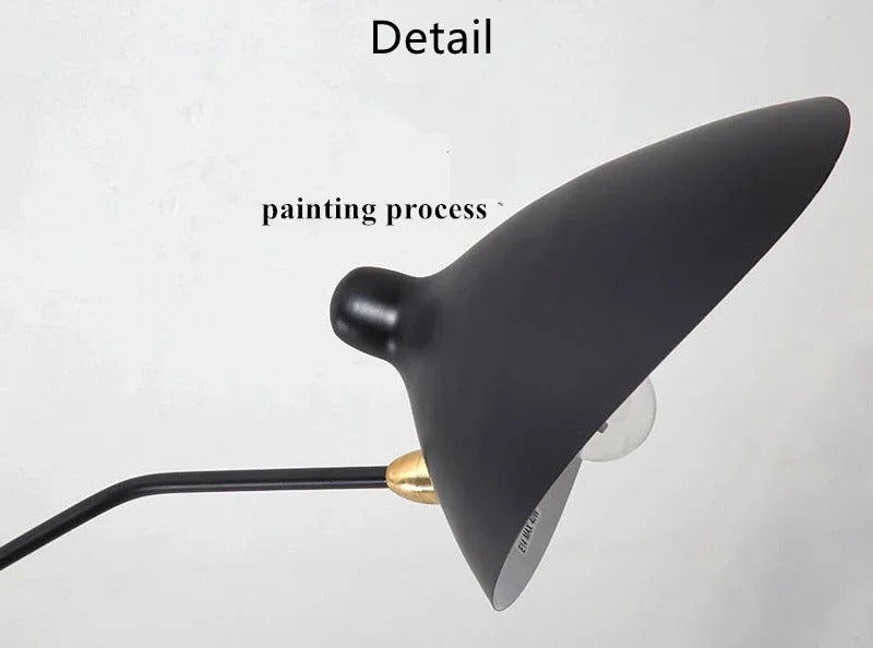 Mouille Ceiling Lamp Nordic Spider Pendant Light Multi 3/6heads for Living Room Bedroom Black Luminaire Home Decor