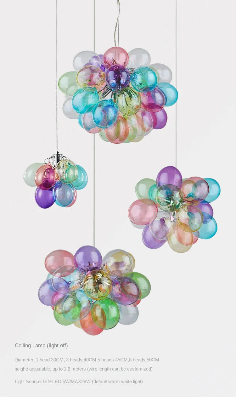 Gross glass bubble Pendant lamp bedroom kitchen island light