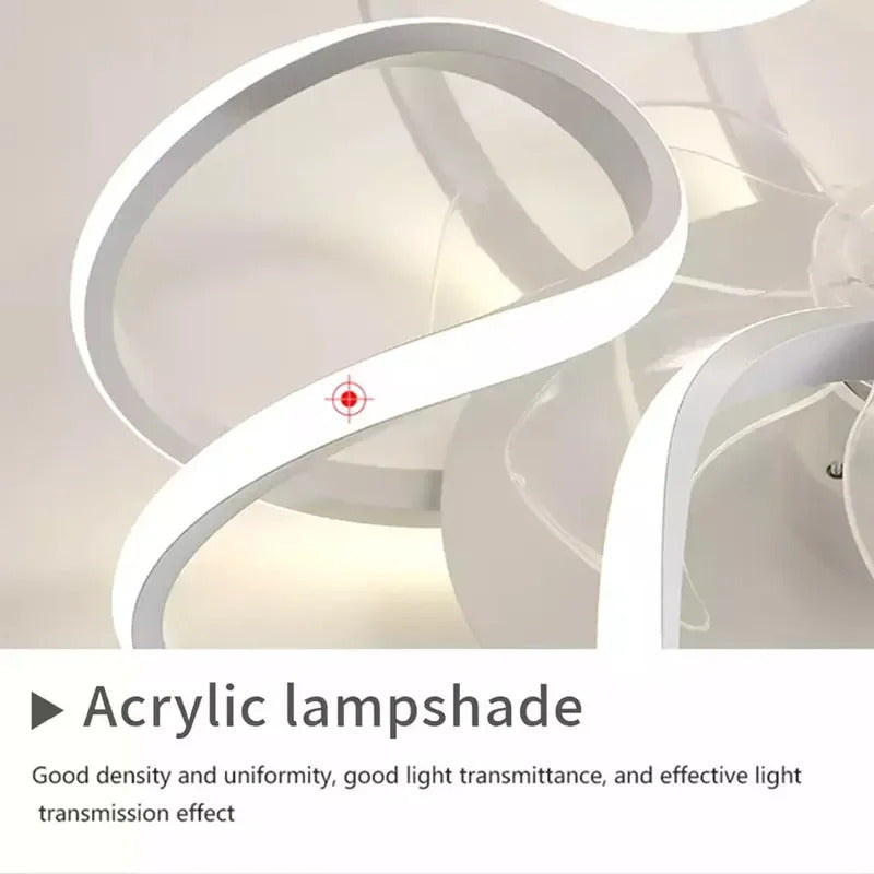 Modern simple LED Ceiling Fan Lamp with remote control Dining Room Bedroom Indoor lighting