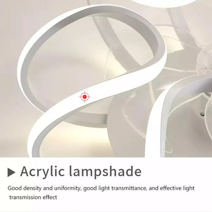 Modern simple LED Ceiling Fan Lamp with remote control Dining Room Bedroom Indoor lighting