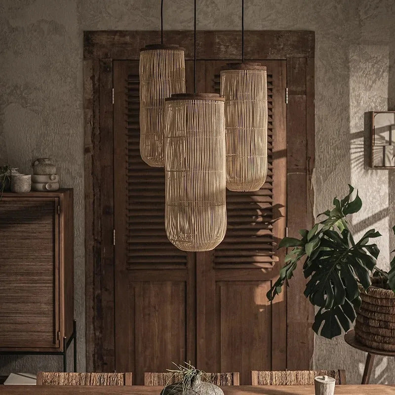 TUB pendant lamp Vitage rattan pendant light