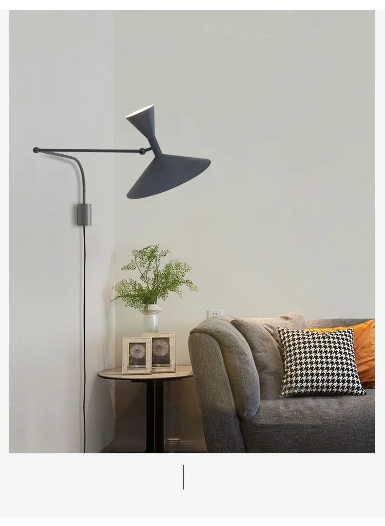 Modern Minimalist Wall Light LED Marseille Italian Designer Swing Arm Adjustable Wall lamp