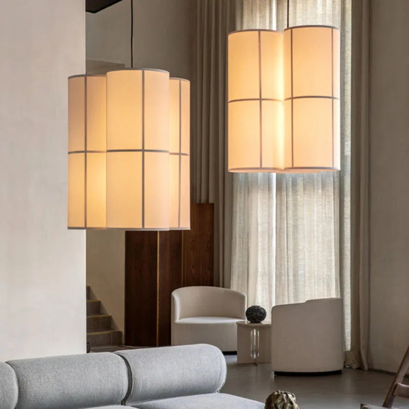 Wabi Sabi Cloth Led Pendant Lamp Designer Fabric Ceiling Chandelier