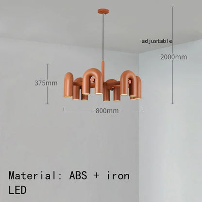 Nordic Creative U-shaped Living Room Chandelier Restaurant Personality Art Model Designer Home Decorative LED Pendant Lights